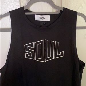 Soul Cycle Key Hole Black Tank